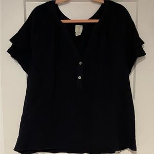 Joie Navy Blue Size 2XL Short Sleeve Shirt